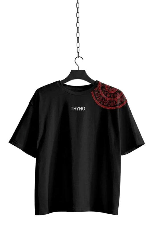 Black Drop-Shoulder Tee - INK'D