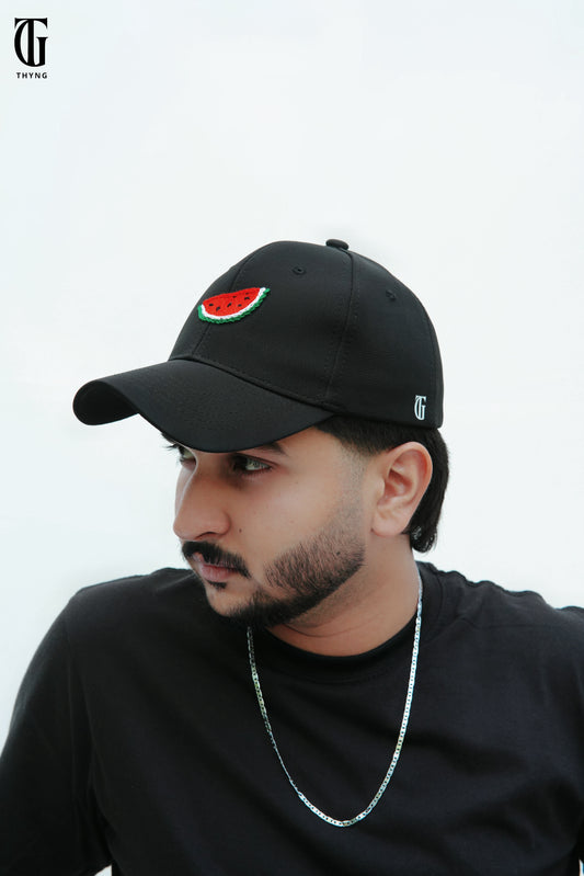 Watermelon Cap (hand-embroidered)