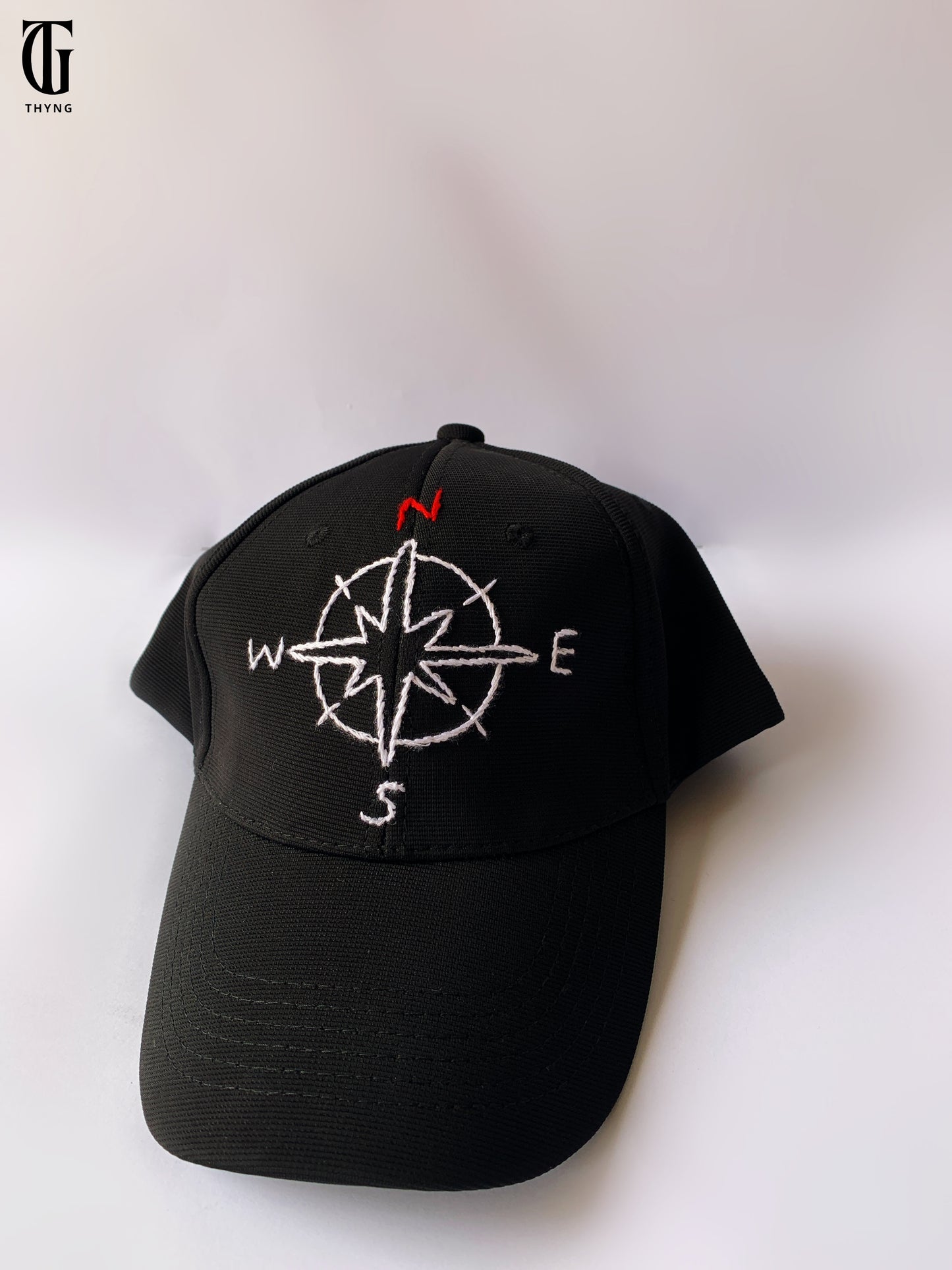 True North - hand embroidered cap