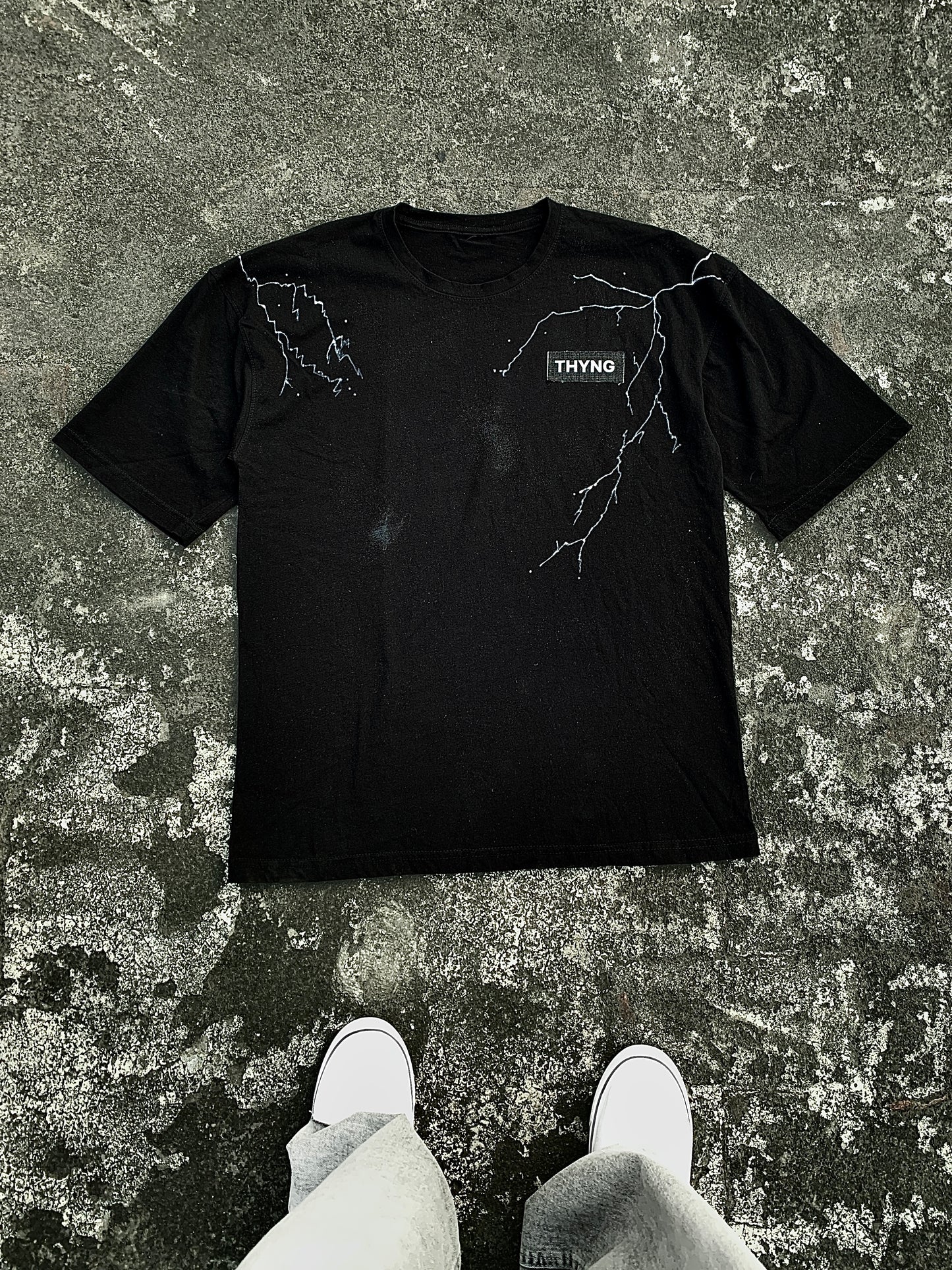 Black Drop Shoulder Tee - STORM’D
