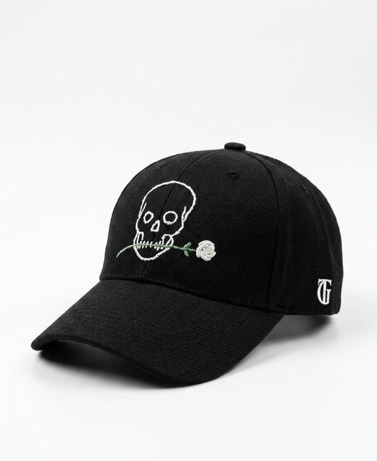 Rose Reaper Cap (hand-embroidered)
