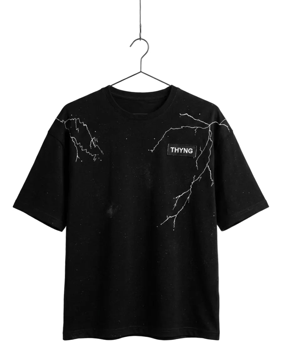 Black Drop Shoulder Tee - STORM’D
