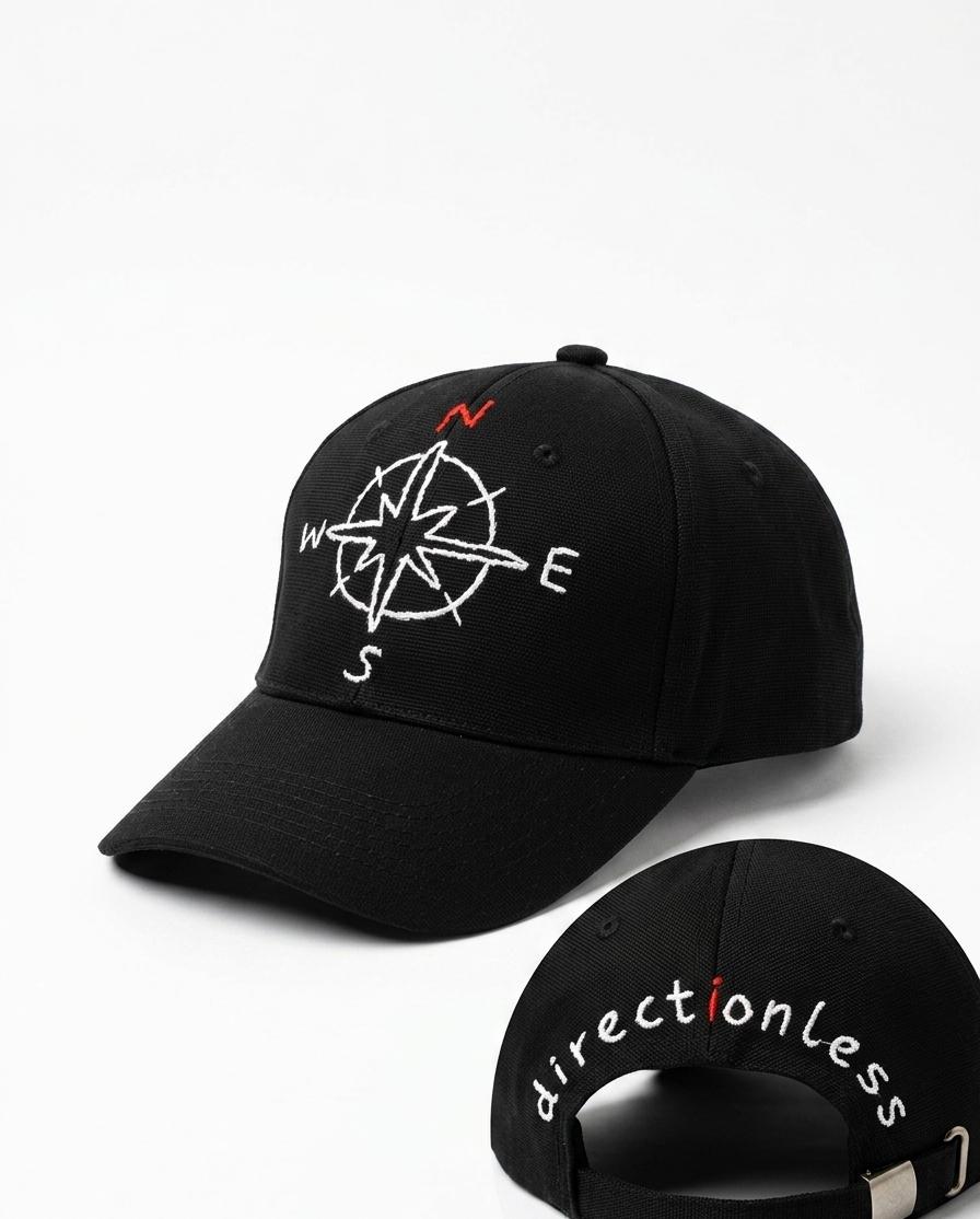 True North - hand embroidered cap