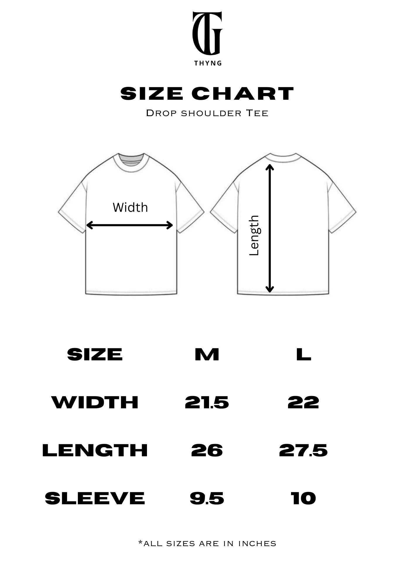 Black Drop Shoulder Tee - STORM’D