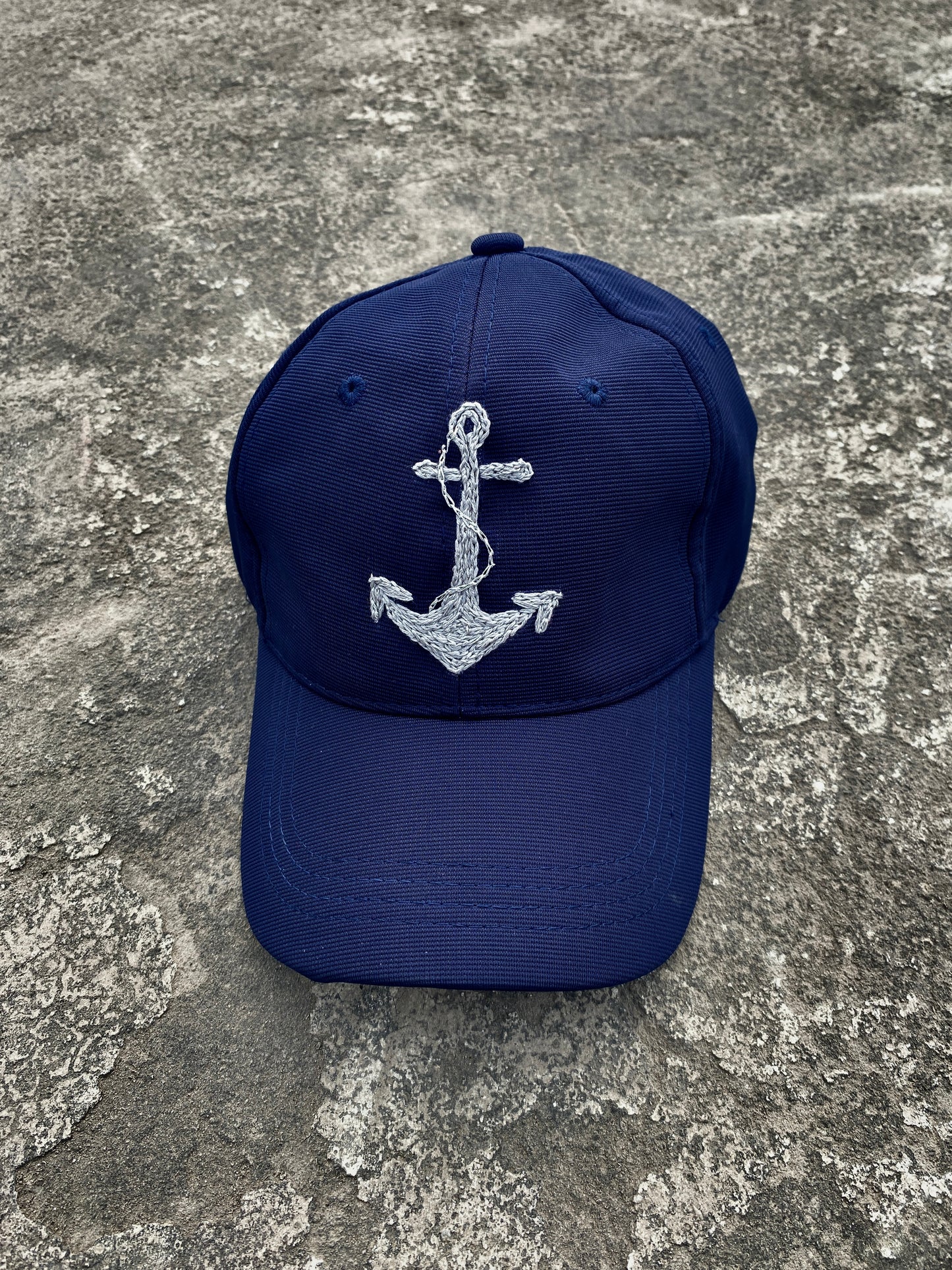 Anchor- hand embroidered cap