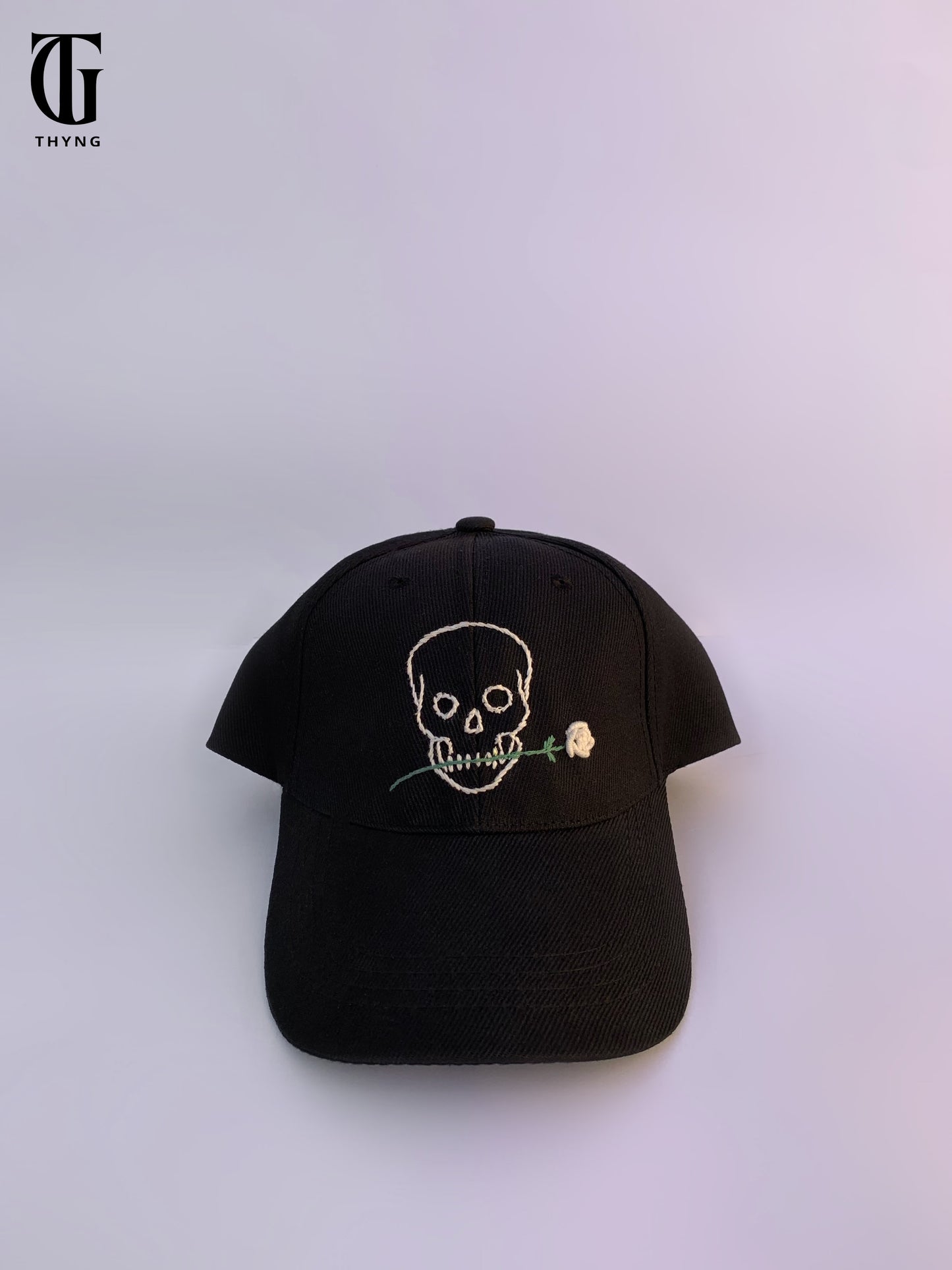 Rose Reaper Cap (hand-embroidered)