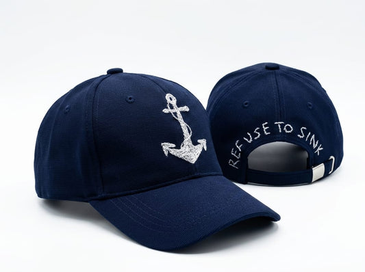 Anchor- hand embroidered cap