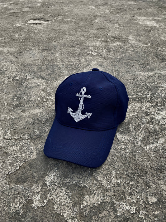 Anchor- hand embroidered cap