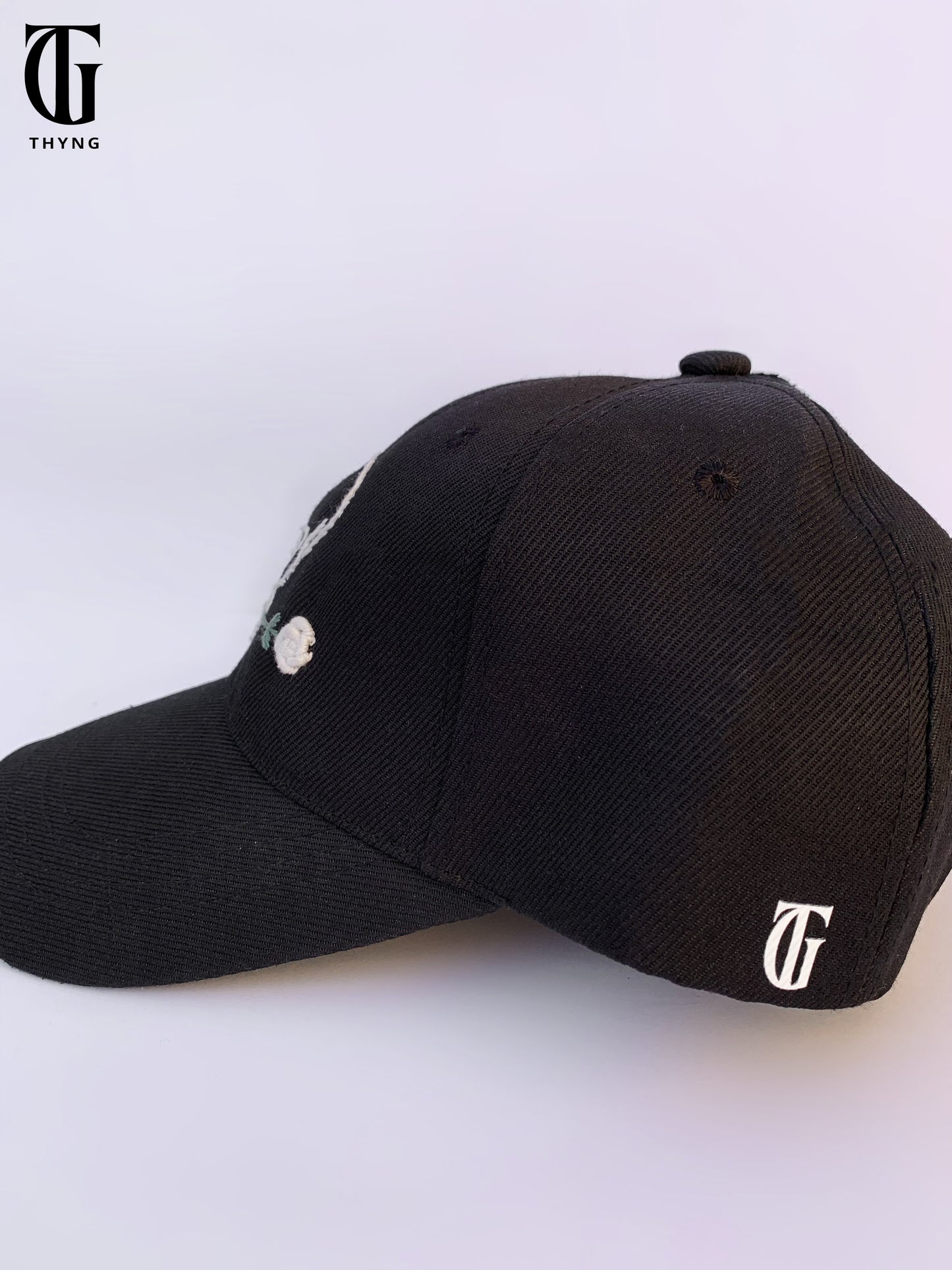 Rose Reaper Cap (hand-embroidered)