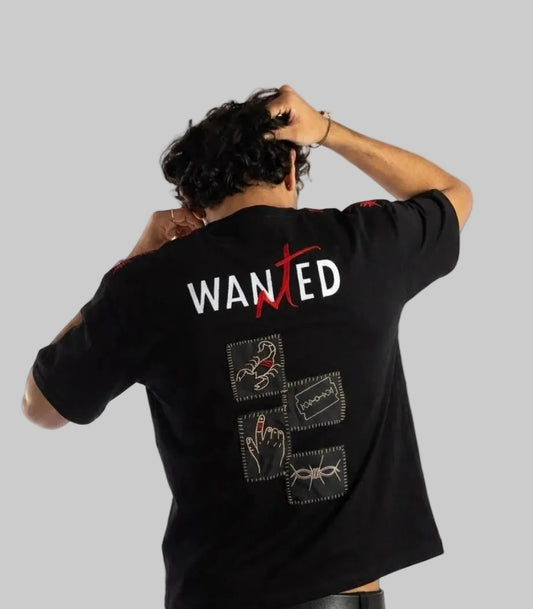 Black Drop-Shoulder Tee - INK'D